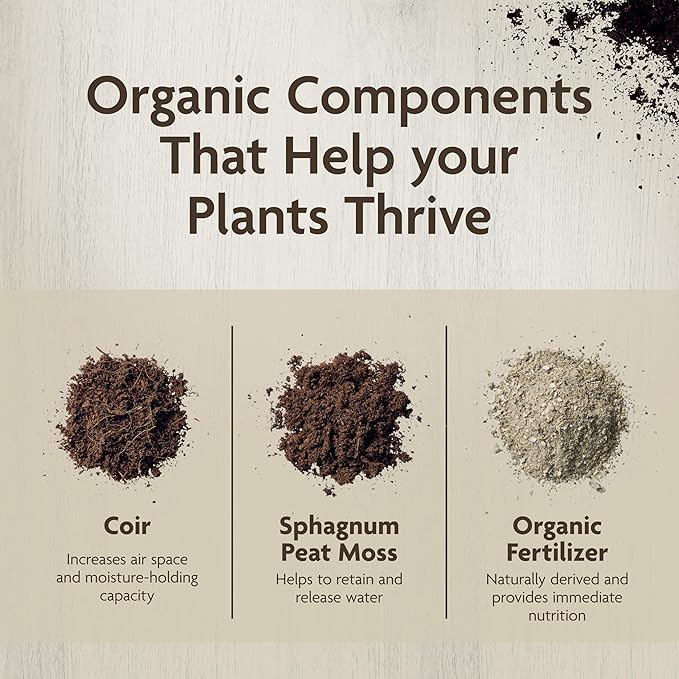 Miracle-Gro Organic Indoor Potting Mix, Protects Against Over and Under Watering, for Indoor Container Plants, Houseplants and Starter Plants, OMRI Listed, 16 qt.