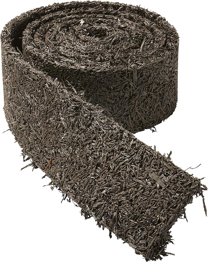 Permanent Mulch Recycled Rubber Border - 10 Feet Long x 4.5 Inches Wide | Weed Deterrent | Easy Install | Scatter-Proof | Landscaping | Paths | Eco-Friendly Design