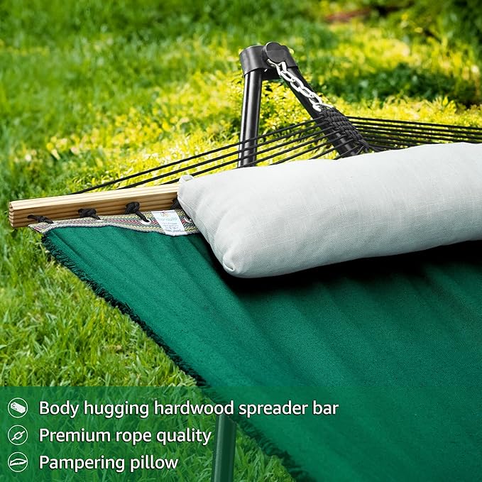 Tranquillo Unity Adjustable Hammock Stand; Premium Quality, 800 lbs Capacity, 30-Second Easy Setup, Durable Steel Frame, Pre-Assembled and Portable for Indoor & Outdoor Use, Emerald Green
