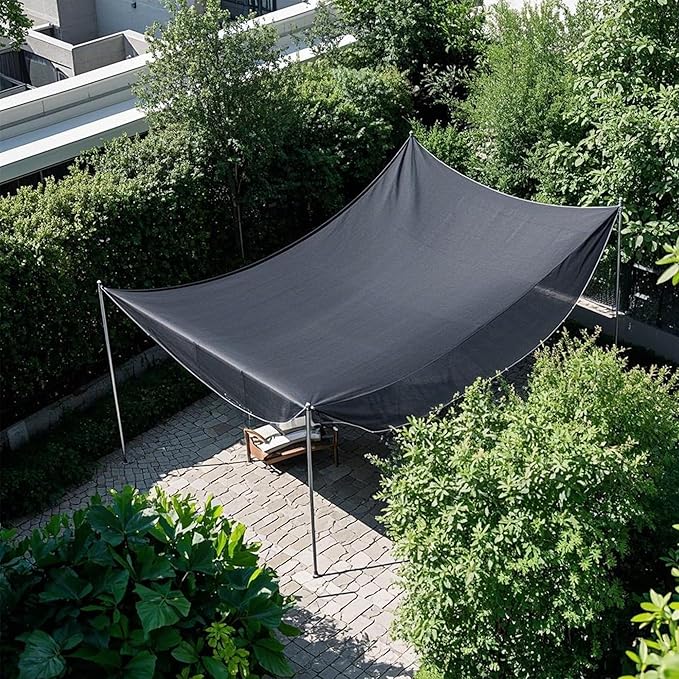 winemana Black Shade Cloth 90%, 8x20 FT Mesh Tarp - Garden Shade for Greenhouse, Patio, Vegetables, Plants Cover and Chicken Coops, Sun Shade Net for Outdoor Protection with Reinforced Grommets