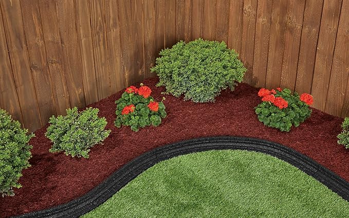 Rubberific Premium Shredded Rubber Mulch for Gardens, Lawns, and Landscaping | Long Lasting Color | Looks Like Natural Wood Mulch (1.5 CU. FT. - 27 LBS, Red)