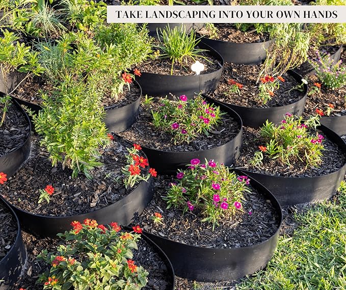 Dirt Locker Erosion Control Hillside Planters, 25-Pack-Brown—DIY-Raised Garden Bed Terracing Kit for Mild Slopes, 10°-24°-Geogrid Water Retention Planting Stabilizer-Retaining Wall Compatible