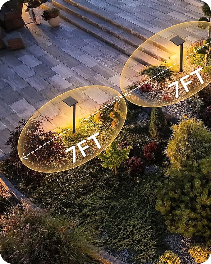 EDISHINE Low Voltage Landscape Lighting, 5.6W 151LM 3000K 50,000 Hrs Waterproof LED Pathway Lights, 12V Aluminum Outdoor Landscape Lighting with Connectors for Yard, Garden, Walkway, 4 Pack