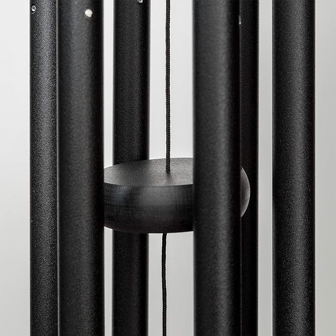 Corinthian Bells by Wind River - 27 inch Black Wind Chime for Patio, Backyard, Garden, and Outdoor Decor (Aluminum Chime) Made in The USA