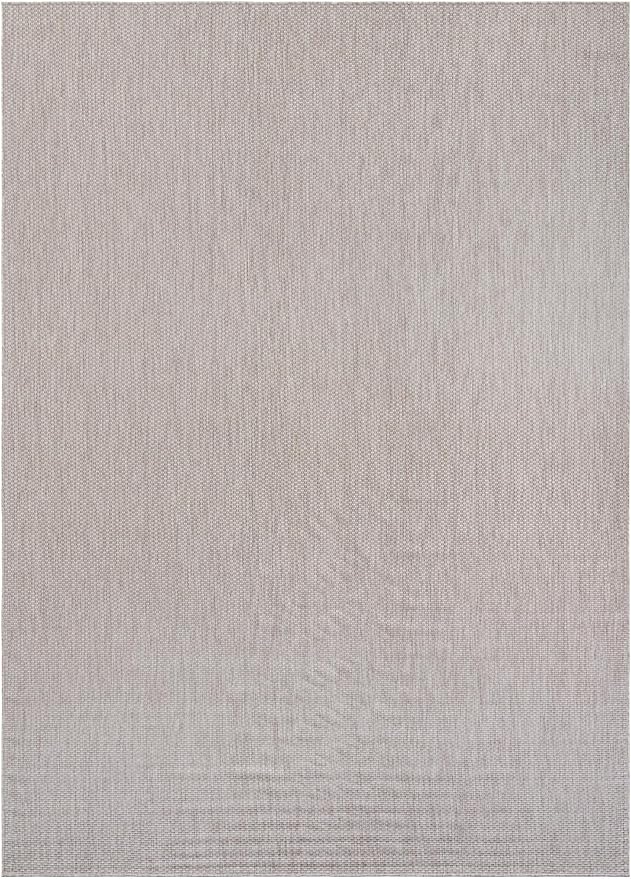 Unique Loom Outdoor Solid Collection Area Rug (10' x 14' 1" Rectangle Beige/Ivory)