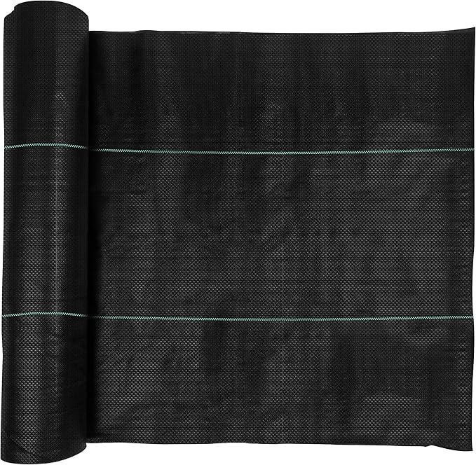 Woven Geotextile Fabric for Driveway and Road Stabilization, Construction Underlayment, Erosion Control, Commercial Grade 50 Year for Gravel Roads and Pavers (12.5x30) Ships Folded