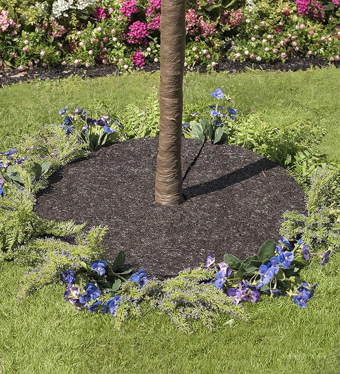 Permanent Mulch Recycled Rubber Border - 10 Feet Long x 4.5 Inches Wide | Weed Deterrent | Easy Install | Scatter-Proof | Landscaping | Paths | Eco-Friendly Design